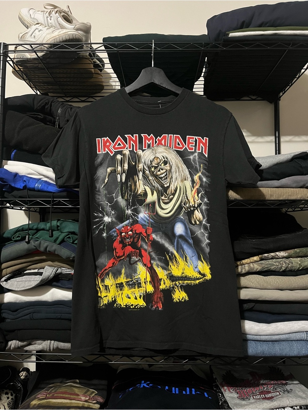 2018 Iron Maiden Black Graphic Short Sleeve Tee